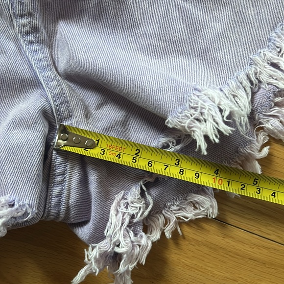 Wild Fable Highest Rise Lilac Distressed Denim Shorts EUC - Picture 11 of 12